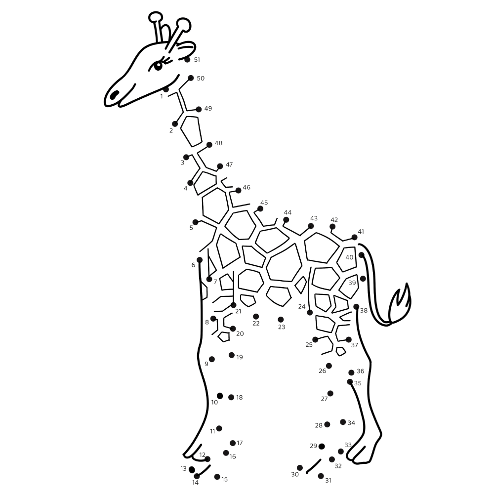 Zahlenbild – Giraffe